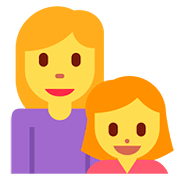 👩‍👧 Emoji Familie: Frau, Mädchen Twitter Twemoji 2.6.
