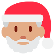 🎅🏽 Emoji Weihnachtsmann: mittlere Hautfarbe Twitter Twemoji 2.6.