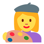 👩‍🎨 Emoji Artista Mujer en Twitter Twemoji 2.6.