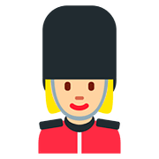 💂🏼‍♀️ Emoji Wachfrau: mittelhelle Hautfarbe Twitter Twemoji 2.6.