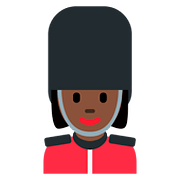 Emoji 💂🏿‍♀️ Guardia Donna: Carnagione Scura su Twitter Twemoji 2.6.