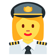 👩‍✈️ Emoji Piloto De Avião Mulher na Twitter Twemoji 2.6.