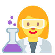 Emoji 👩‍🔬 Scienziata su Twitter Twemoji 2.6.