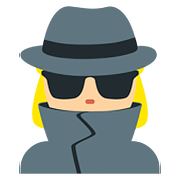 Emoji 🕵🏼‍♀️ Investigatrice: Carnagione Abbastanza Chiara su Twitter Twemoji 2.6.
