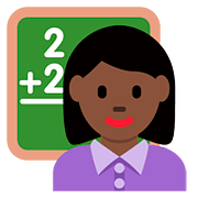 Emoji 👩🏿‍🏫 Professoressa: Carnagione Scura su Twitter Twemoji 2.6.