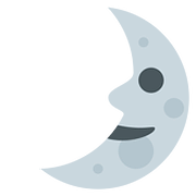 🌛 Emoji Luna De Cuarto Creciente Con Cara en Twitter Twemoji 2.6.