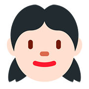 👧🏻 Emoji Mädchen: helle Hautfarbe Twitter Twemoji 2.6.