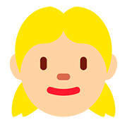 👧🏼 Emoji Niña: Tono De Piel Claro Medio en Twitter Twemoji 2.6.