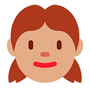 👧🏽 Emoji Mädchen: mittlere Hautfarbe Twitter Twemoji 2.6.