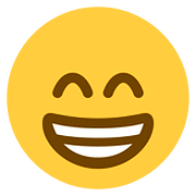 Emoji 😁 Faccina Raggiante Con Occhi Felici su Twitter Twemoji 2.6.