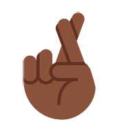 🤞🏿 Emoji Hand mit gekreuzten Fingern: dunkle Hautfarbe Twitter Twemoji 2.6.
