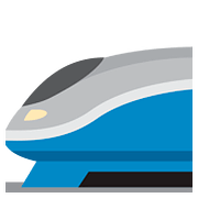 🚄 Emoji Hochgeschwindigkeitszug mit spitzer Nase Twitter Twemoji 2.6.
