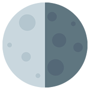 Emoji 🌗 Ultimo Quarto Di Luna su Twitter Twemoji 2.6.