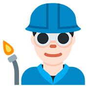 Emoji 👨🏻‍🏭 Operaio: Carnagione Chiara su Twitter Twemoji 2.6.