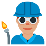 Emoji 👨🏽‍🏭 Operaio: Carnagione Olivastra su Twitter Twemoji 2.6.