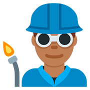 👨🏾‍🏭 Emoji Operario: Tono De Piel Oscuro Medio en Twitter Twemoji 2.6.