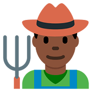 Emoji 👨🏿‍🌾 Contadino: Carnagione Scura su Twitter Twemoji 2.6.