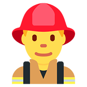 Emoji 👨‍🚒 Pompiere Uomo su Twitter Twemoji 2.6.