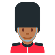 💂🏾‍♂️ Emoji Guardia Hombre: Tono De Piel Oscuro Medio en Twitter Twemoji 2.6.