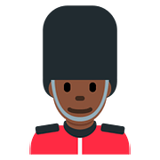 💂🏿‍♂️ Emoji Wachmann: dunkle Hautfarbe Twitter Twemoji 2.6.