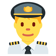Emoji 👨‍✈️ Pilota Uomo su Twitter Twemoji 2.6.