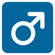 Emoji ♂️ Simbolo Genere Maschile su Twitter Twemoji 2.6.
