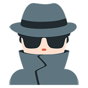 🕵🏻‍♂️ Emoji Detective Hombre: Tono De Piel Claro en Twitter Twemoji 2.6.