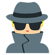 🕵🏼‍♂️ Emoji Detective Hombre: Tono De Piel Claro Medio en Twitter Twemoji 2.6.