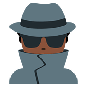 🕵🏿‍♂️ Emoji Detektiv: dunkle Hautfarbe Twitter Twemoji 2.6.