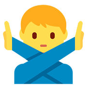 Emoji 🙅‍♂️ Uomo Con Gesto Di Rifiuto su Twitter Twemoji 2.6.