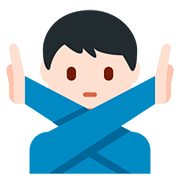 🙅🏻‍♂️ Emoji Mann mit überkreuzten Armen: helle Hautfarbe Twitter Twemoji 2.6.