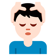 💆🏻‍♂️ Emoji Mann, der eine Kopfmassage bekommt: helle Hautfarbe Twitter Twemoji 2.6.