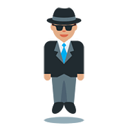 🕴🏽 Emoji schwebender Mann im Anzug: mittlere Hautfarbe Twitter Twemoji 2.6.
