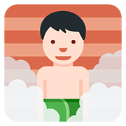 🧖🏻‍♂️ Emoji Hombre En Una Sauna: Tono De Piel Claro en Twitter Twemoji 2.6.