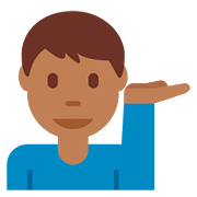 💁🏾‍♂️ Emoji Infoschalter-Mitarbeiter: mitteldunkle Hautfarbe Twitter Twemoji 2.6.
