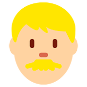 Emoji 👨🏼 Uomo: Carnagione Abbastanza Chiara su Twitter Twemoji 2.6.