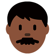 Emoji 👨🏿 Uomo: Carnagione Scura su Twitter Twemoji 2.6.