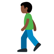 🚶🏿‍♂️ Emoji Hombre Caminando: Tono De Piel Oscuro en Twitter Twemoji 2.6.