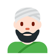 👳🏻 Emoji Persona Con Turbante: Tono De Piel Claro en Twitter Twemoji 2.6.