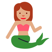 🧜🏽 Emoji Pessoa Sereia: Pele Morena na Twitter Twemoji 2.6.