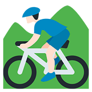 🚵🏻 Emoji Pessoa Fazendo Mountain Bike: Pele Clara na Twitter Twemoji 2.6.