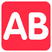 🆎 Emoji Großbuchstaben AB in rotem Quadrat Twitter Twemoji 2.6.