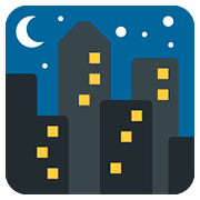 Emoji 🌃 Notte Stellata su Twitter Twemoji 2.6.