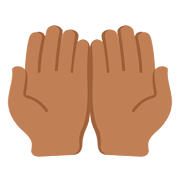 Emoji 🤲🏾 Mani Unite In Alto: Carnagione Abbastanza Scura su Twitter Twemoji 2.6.