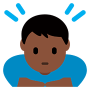Emoji 🙇🏿 Persona Che Fa Un Inchino Profondo: Carnagione Scura su Twitter Twemoji 2.6.