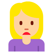 Emoji 🙍🏼 Persona Corrucciata: Carnagione Abbastanza Chiara su Twitter Twemoji 2.6.
