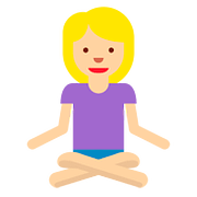 🧘🏼 Emoji Person im Lotossitz: mittelhelle Hautfarbe Twitter Twemoji 2.6.