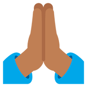 🙏🏾 Emoji betende Hände: mitteldunkle Hautfarbe Twitter Twemoji 2.6.