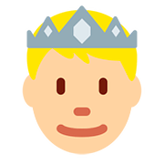 🤴🏼 Emoji Príncipe: Tono De Piel Claro Medio en Twitter Twemoji 2.6.