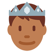 Emoji 🤴🏾 Principe: Carnagione Abbastanza Scura su Twitter Twemoji 2.6.
